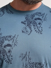 BadRhino Big & Tall Blue Tiger Bamboo T-Shirt - Image 4 of 4