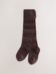 Choclate Brown Cotton Rich Single Tights - Image 1 of 3