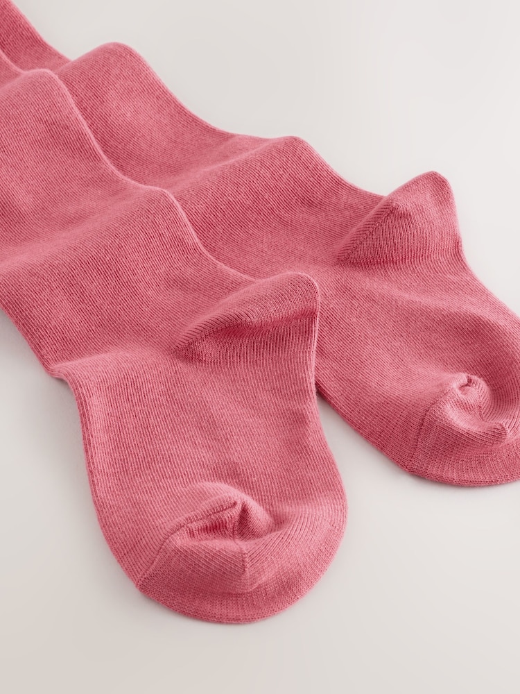 Rose Pink Cotton Rich Single Tights - Image 2 of 3 Rose Pink Cotton Rich Single Tights - Image 2 of 3