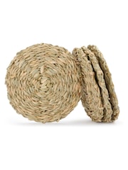 Sophie Allport Set of 4 Natural Seagrass Coasters - Image 3 of 3