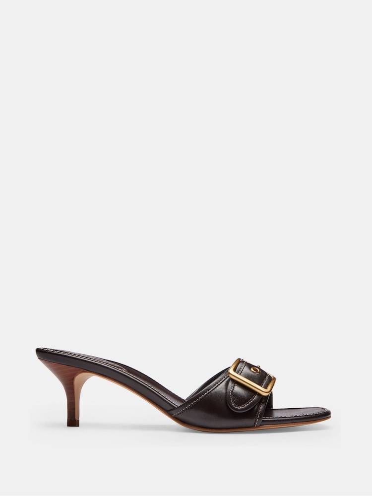 COACH Brown Margot Leather Sandals - Image 1 of 6