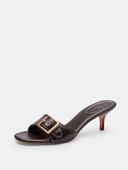 COACH Brown Margot Leather Sandals - Image 3 of 6