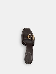 COACH Brown Margot Leather Sandals - Image 5 of 6