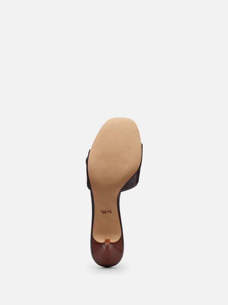 COACH Brown Margot Leather Sandals - Image 6 of 6
