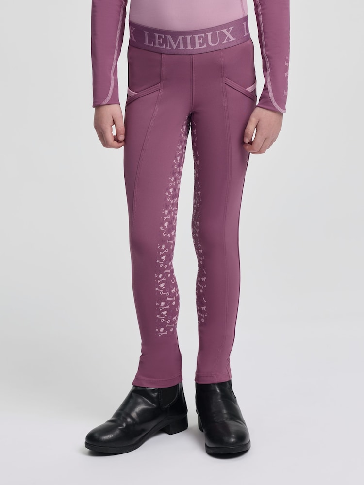 LeMieux Pink Mini Pull On Breech Mallow Leggings - Image 1 of 5