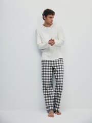 The Set 2 Pack Brushed Check Pyjamas - 图片2 / 9