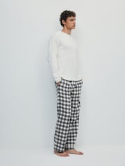 The Set 2 Pack Brushed Check Pyjamas - 图片3 / 9