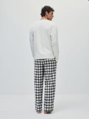 The Set 2 Pack Brushed Check Pyjamas - 图片5 / 9