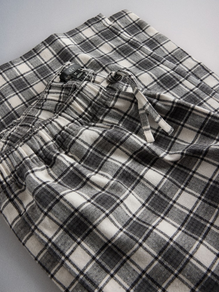The Set 2 Pack Brushed Check Pyjamas - 图片9 / 9