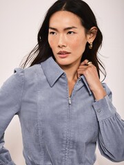 Mint Velvet Blue Corduroy Shirt - Image 2 of 8