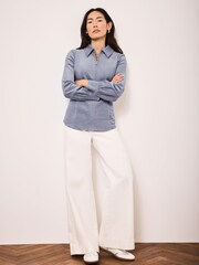 Mint Velvet Blue Corduroy Shirt - Image 4 of 8