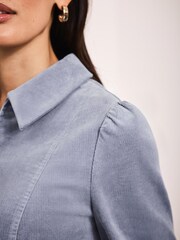 Mint Velvet Blue Corduroy Shirt - Image 5 of 8