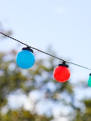 Lights4fun White and Silver 30 Multi Coloured Plug In Festival Festoon Light - Image 2 of 4