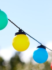 Lights4fun White and Silver 30 Multi Coloured Plug In Festival Festoon Light - Image 3 of 4