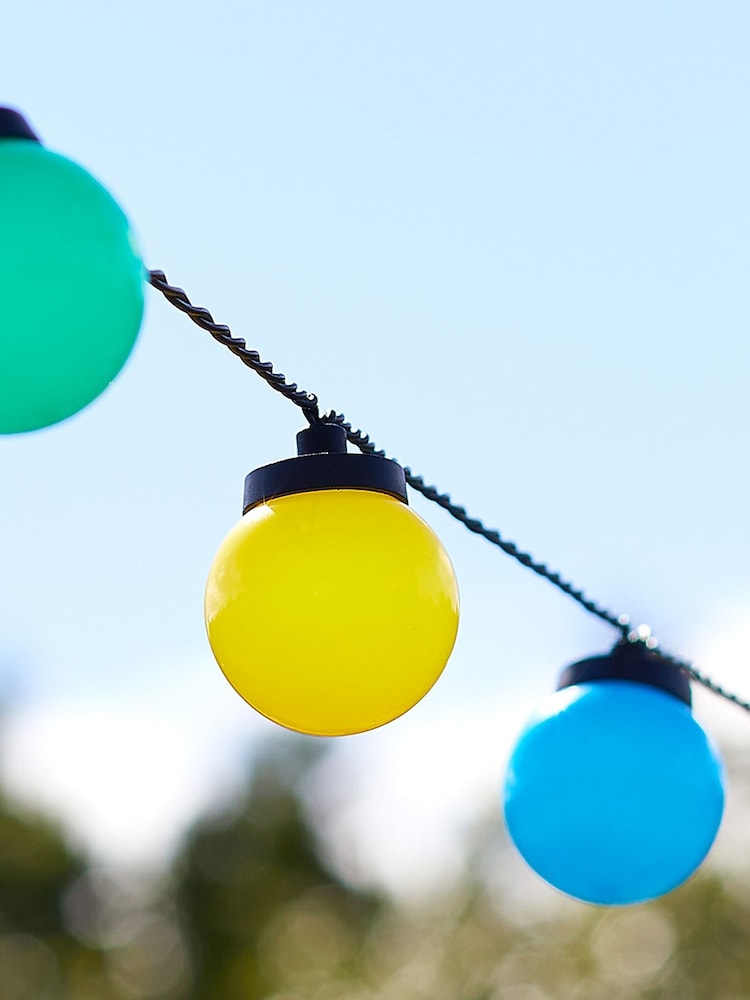 Lights4fun White and Silver 30 Multi Coloured Plug In Festival Festoon Light - Image 3 of 3 Lights4fun White and Silver 30 Multi Coloured Plug In Festival Festoon Light - Image 3 of 3
