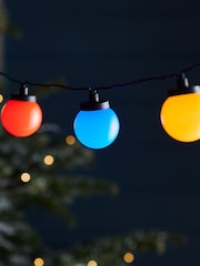 Lights4fun White and Silver 30 Multi Coloured Plug In Festival Festoon Light - Image 4 of 4