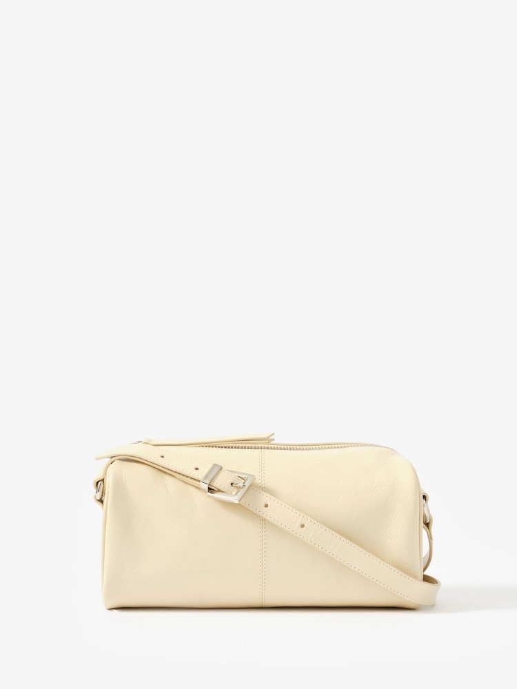 Mint Velvet Off White Matilda Suede Shoulder Bag - Image 1 of 4