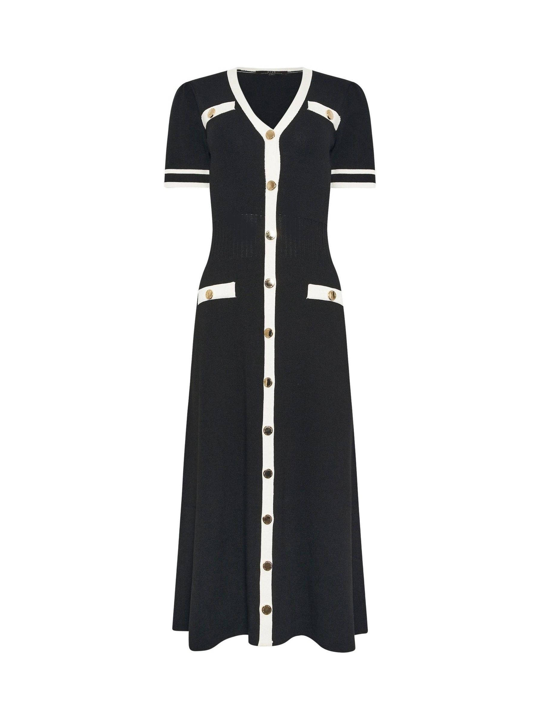 star by julien macdonald black embellished knitted dress Women's Winter Outfits