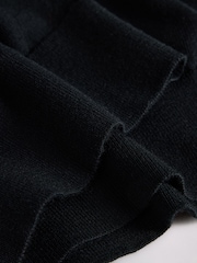 שחור - The Set Single Merino Knit Zip Neck Jumper - תמונה 9 מתוך 10