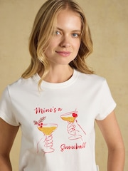 Joules Mine's a Snowball Graphic Short Sleeve 100% Cotton T-Shirt - Image 3 of 6