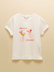 Joules Mine's a Snowball Graphic Short Sleeve 100% Cotton T-Shirt - Image 6 of 6