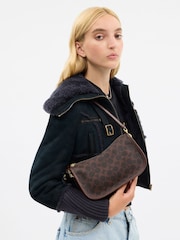 COACH Brown Coated Canvas Signature Waverly Bag - Image 11 of 15