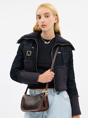 COACH Brown Coated Canvas Signature Waverly Bag - Image 12 of 15