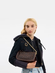 COACH Brown Coated Canvas Signature Waverly Bag - Image 14 of 15
