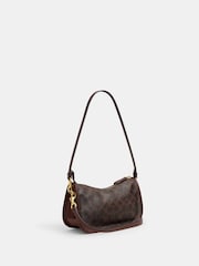 COACH Brown Coated Canvas Signature Waverly Bag - Image 2 of 15