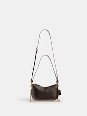 COACH Brown Coated Canvas Signature Waverly Bag - Image 4 of 15