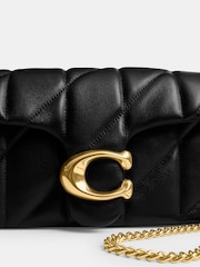 COACH Black Quilted Leather Tabby 19 Chain Cross-Body Bag - Image 9 of 10