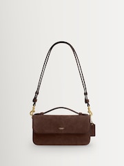 COACH Brown Suede Elora Top Handle Cross-Body Bag - Image 1 of 8