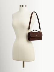 COACH Brown Suede Elora Top Handle Cross-Body Bag - Image 8 of 8
