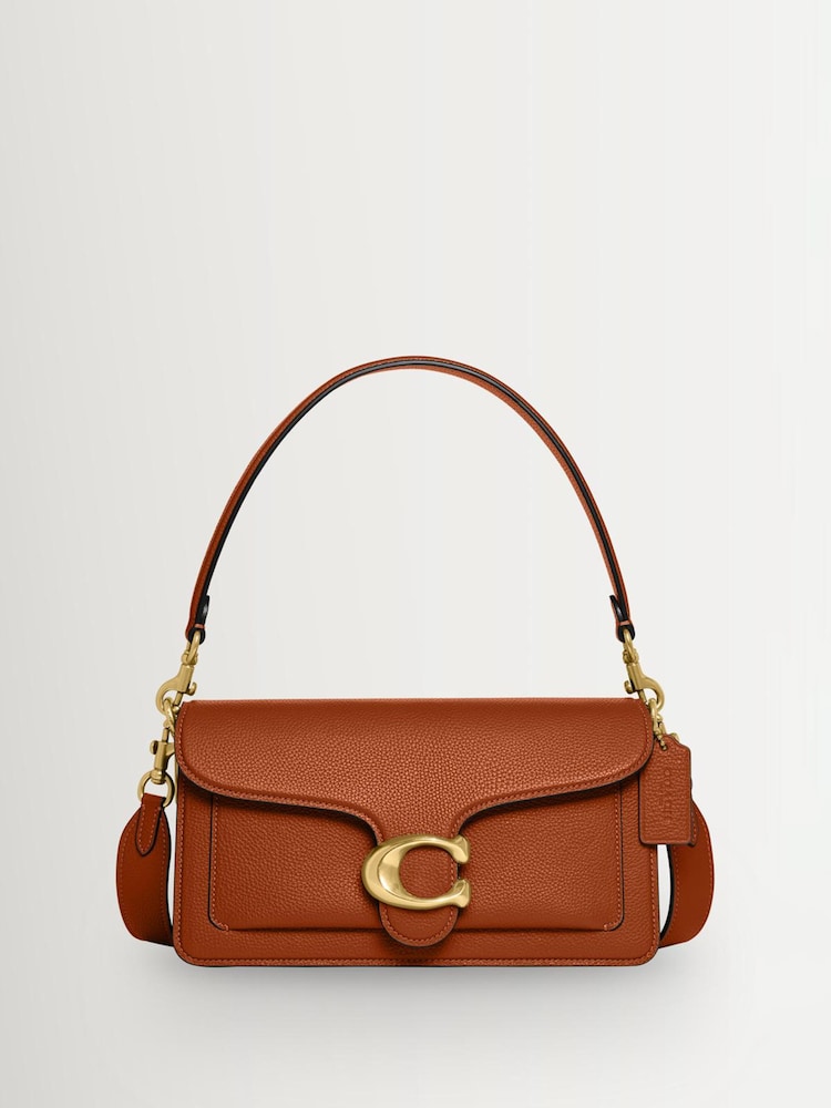 COACH Brown Tabby 26 Polished Pebble Leather Shoulder Bag - Image 1 of 4