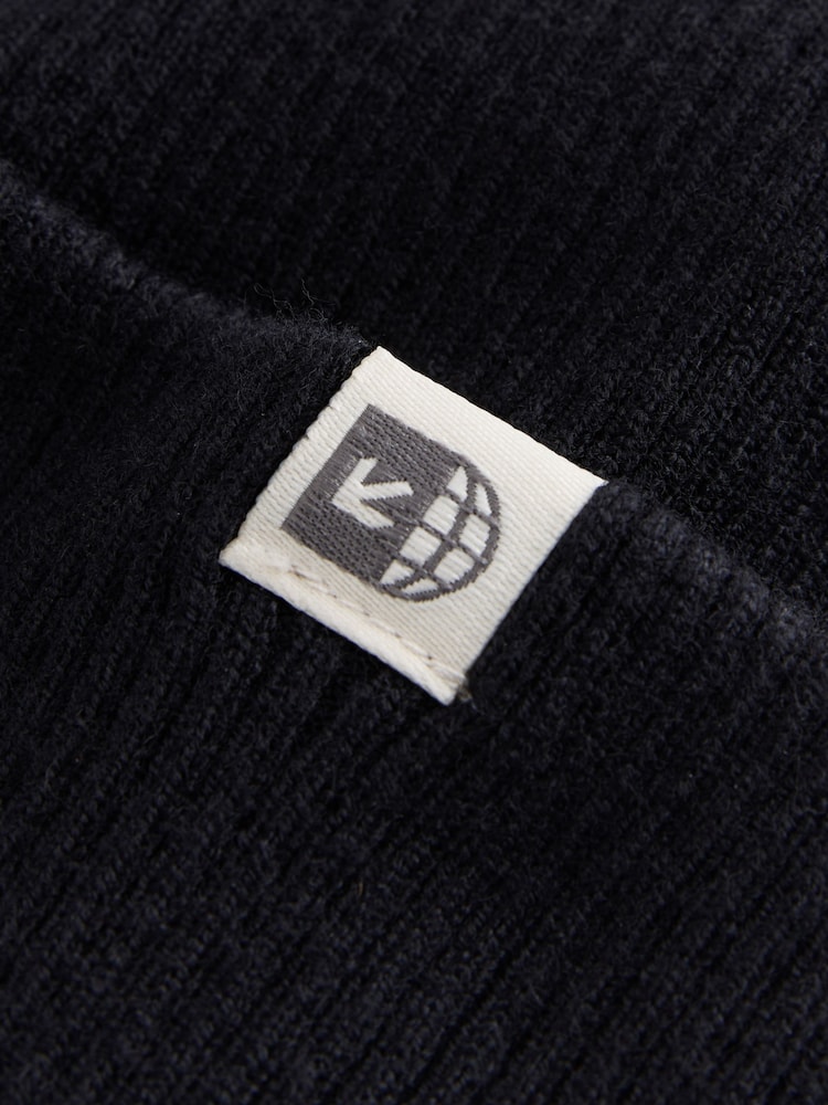 Juoda - Kepurė su beanie logotipu (1-16yrs) - 3 paveikslėlis iš 3