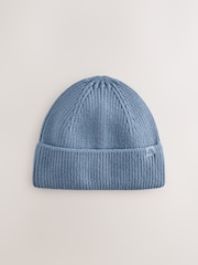 Light Blue Knitted Beanie Hat (1-16yrs) - Image 1 of 3