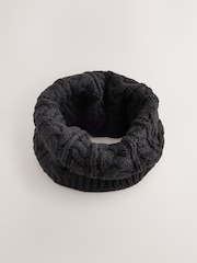 Black Cable Snood (1-16yrs) - Image 1 of 4