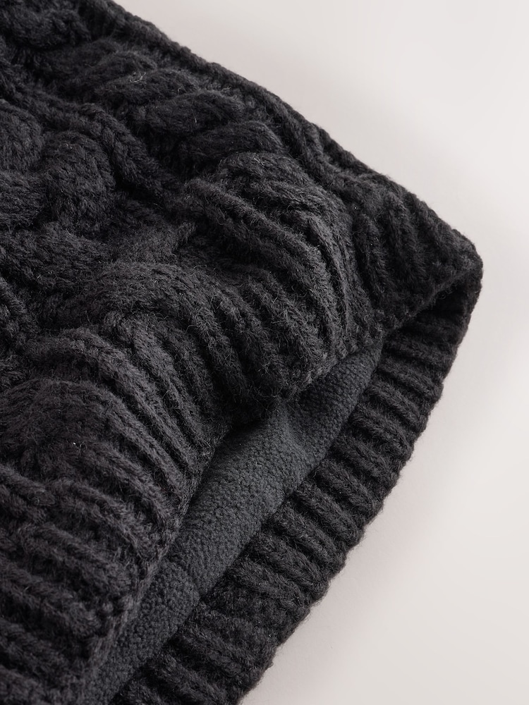 Black Cable Snood (1-16yrs) - Image 4 of 4 Black Cable Snood (1-16yrs) - Image 4 of 4