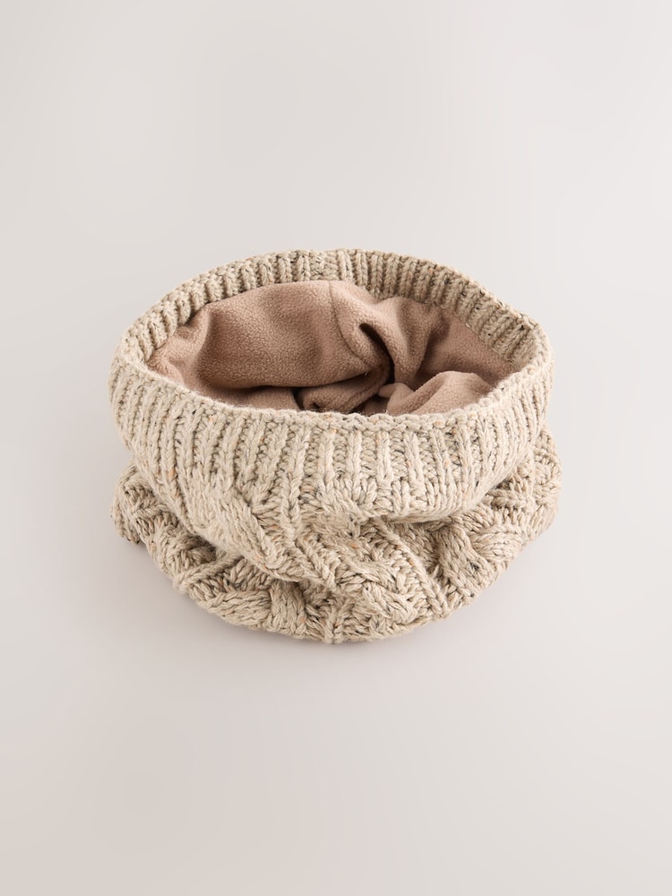 Stone Cable Snood (1-16yrs) - Image 1 of 4 Stone Cable Snood (1-16yrs) - Image 1 of 4