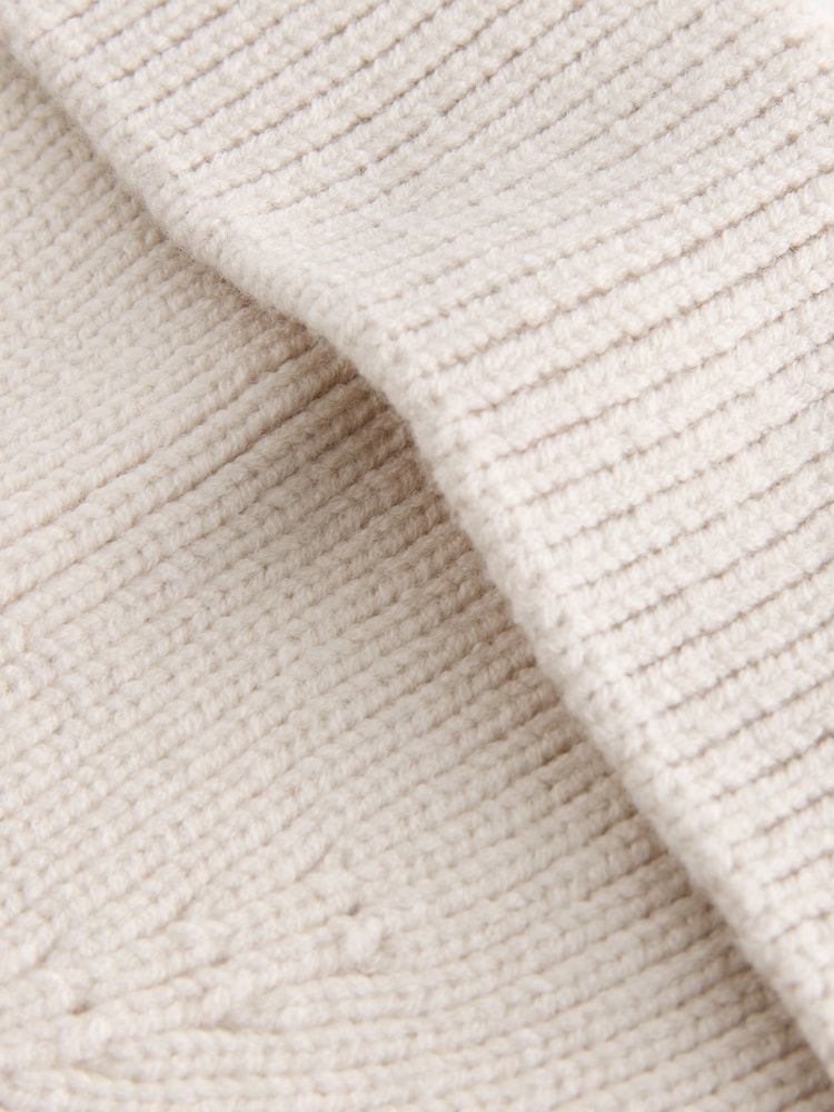 Cream Neutral Knitted Beanie Hat (1-16yrs) - Image 2 of 3