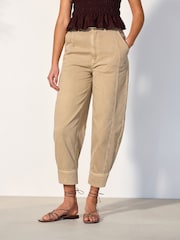 Neutral Cargo Balloon Cropped Jeans - Image 3 of 6