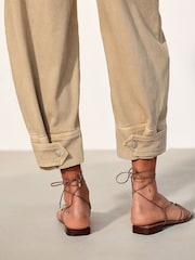 Neutral Cargo Balloon Cropped Jeans - Image 6 of 6