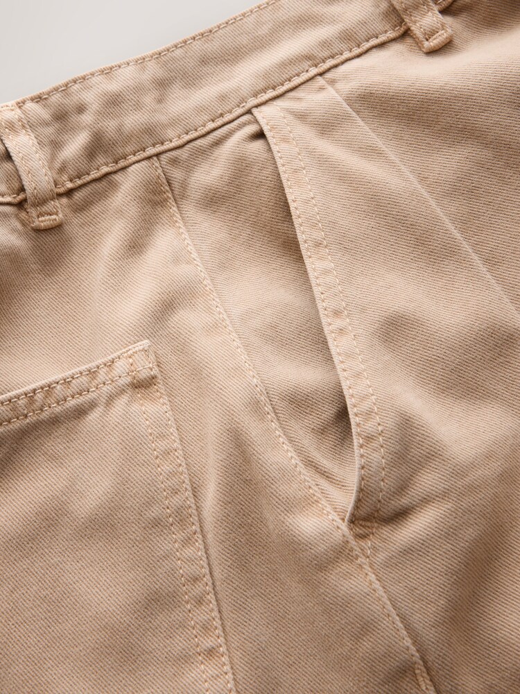 Beige Cargo Balloon Cropped Jeans - Image 9 of 9