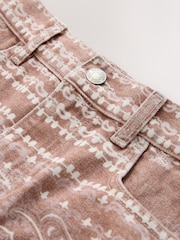 Beige Paisley Barrel Leg Jeans - Image 7 of 8