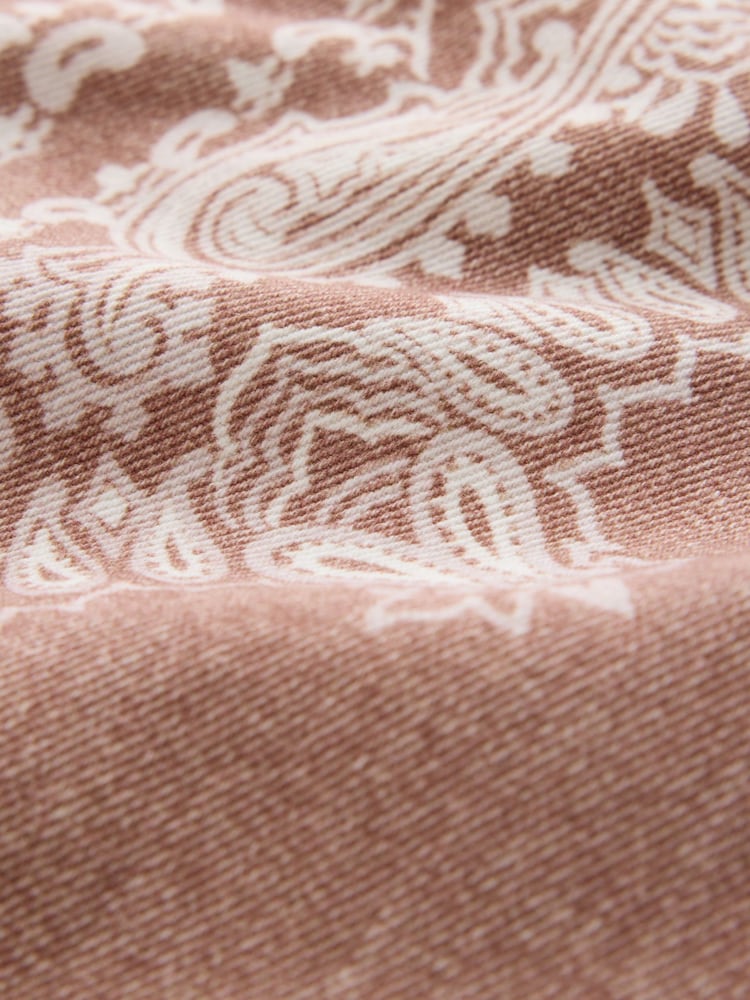 Beige Paisley Barrel Leg Jeans - Image 8 of 8