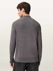 AllSaints Grey Kilburn Cardigan - Image 5 of 8