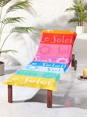 Catherine Lansfield Block Stripe Extra Long Cotton Beach Towel - Larawan 1 ng 4