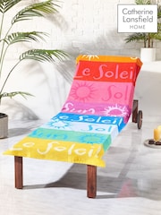 Catherine Lansfield Block Stripe Extra Long Cotton Beach Towel - Larawan 4 ng 4