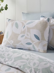 Catherine Lansfield Natural Inga Leaf Duvet Cover and Pillowcase Set - Image 3 of 4