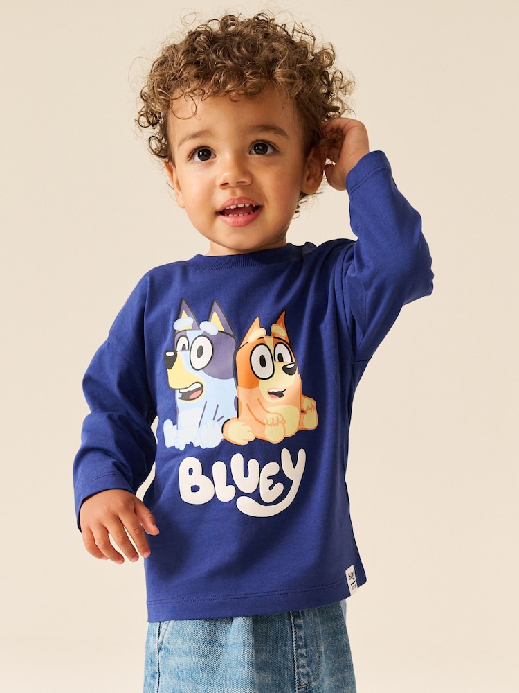 Navy Bluey Long Sleeve T-Shirt (12mths-8yrs) - Image 1 of 3